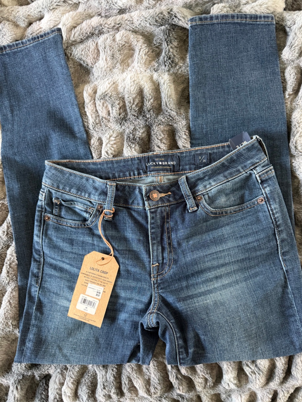 Lucky Brand Lolita Crop Blue Denim Jeans , NWT, 2/26